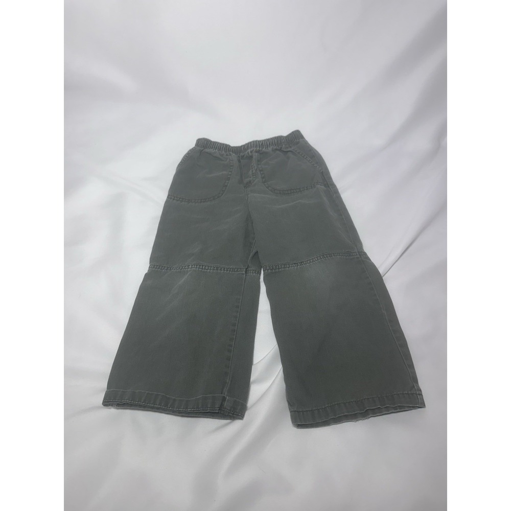 Okie Dokie Toddler Boys Size 4 Straight Leg Khaki Pants Gray Elastic Waist